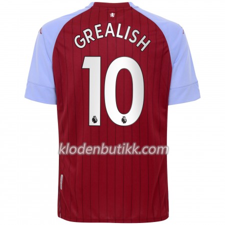 Aston Villa Jack Grealish 10 Hjemme Fotballdrakt 2020-2021 Kortermet